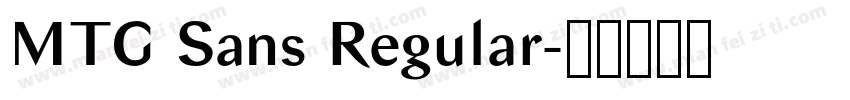 MTG Sans Regular字体转换